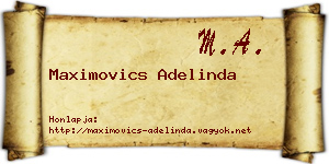 Maximovics Adelinda névjegykártya